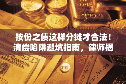 武汉按份之债这样分摊才合法！清偿陷阱避坑指南，律师揭秘关键条款