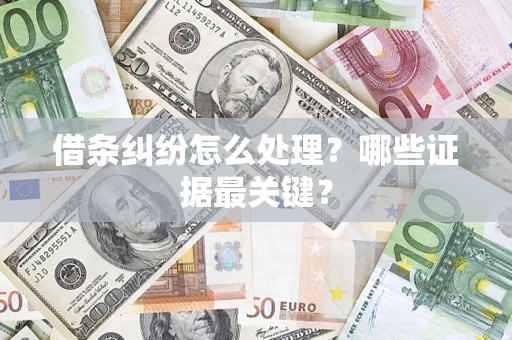 武汉借条纠纷怎么处理？哪些证据最关键？