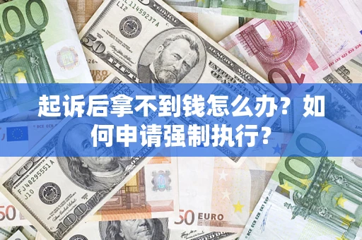 武汉起诉后拿不到钱怎么办？如何申请强制执行？