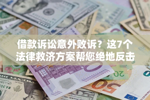 武汉借款诉讼意外败诉？这7个法律救济方案帮您绝地反击！
