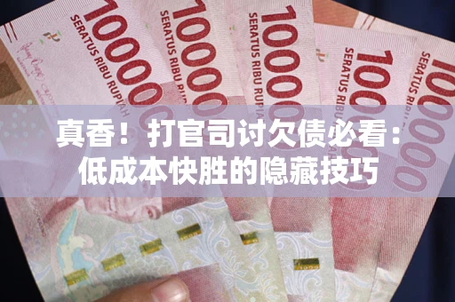武汉真香！打官司讨欠债必看：低成本快胜的隐藏技巧