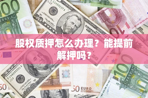 武汉股权质押怎么办理？能提前解押吗？